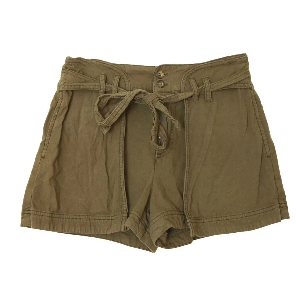 FREE PEOPLE Soul Of Sunshine Skort Short 2 Military Green 100% Cotton EUC B15